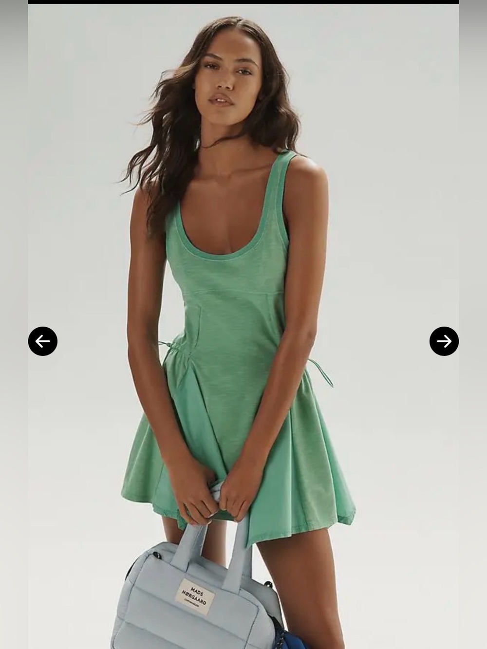 Daily Practice Anthropology Sleeveless Pitch Green Mini Dress Size L